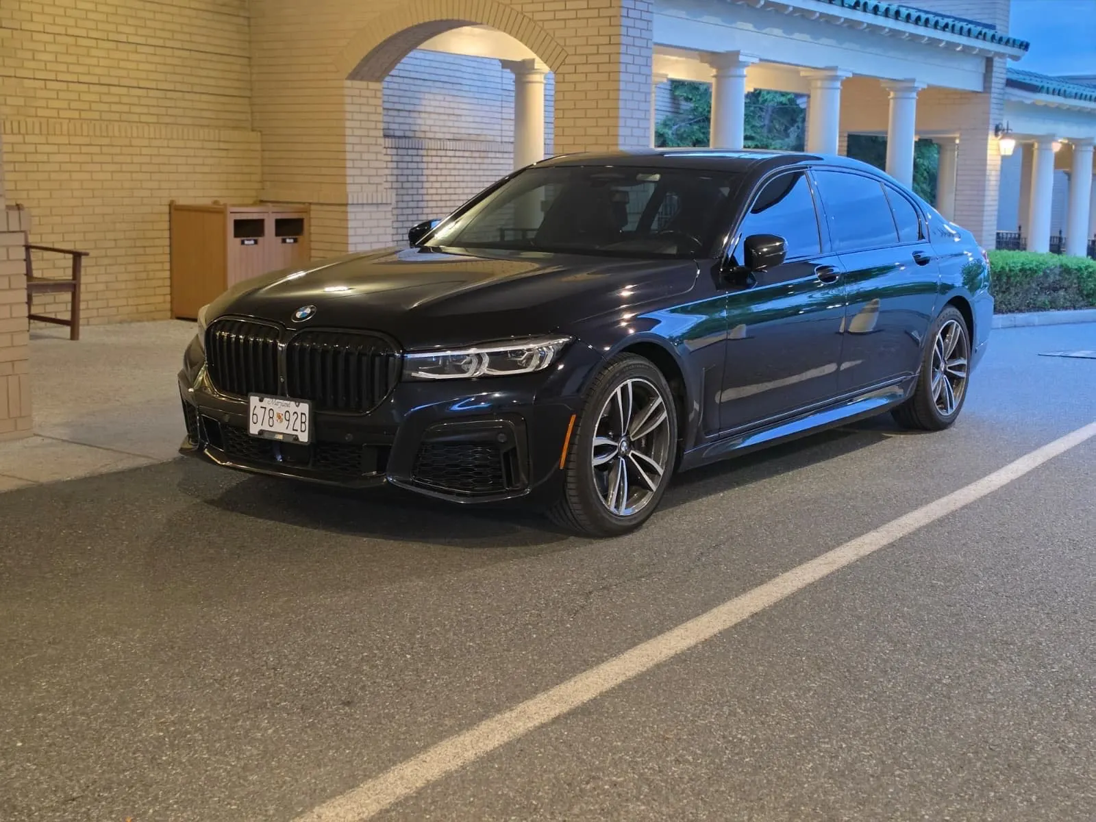 BMW 7 Series / Mercedes S-Class 2023+ or similar — First Class Sedan for BWI airport car service and Baltimore black car service, seats 3