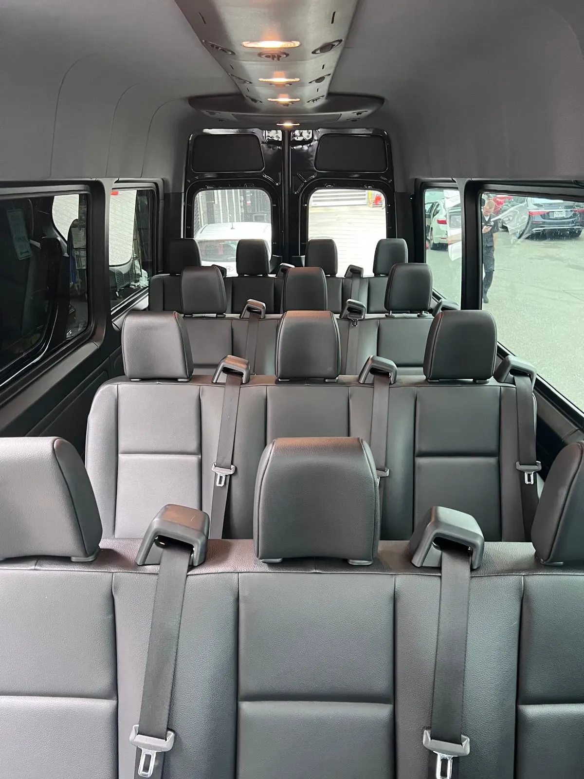 Mercedes Sprinter 2023+ or similar — Sprinter Shuttle for BWI airport car service and Baltimore black car service, seats 13